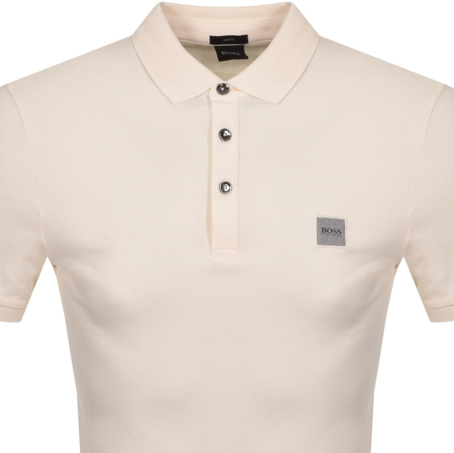 Alternative Image for ProductBOSS Passenger Short Sleeved Polo T Shirt Beige2